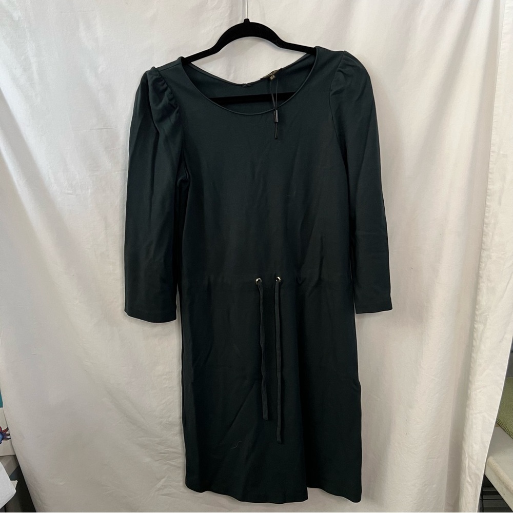 Green Tie Waist Massimo Dutti Dress